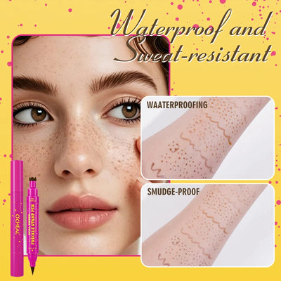 2-in-1 Freckle Stamp Waterproof Dual-Ended Liquid Eyeliner Pen