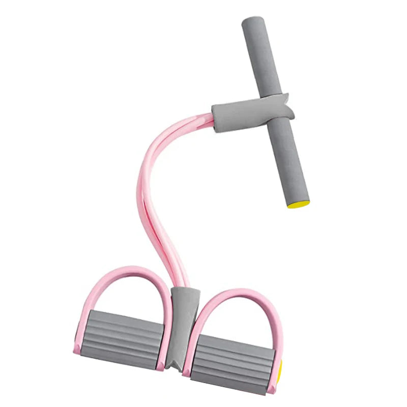 Multifunction Yoga Pedal 4-Tube Resistance Band Elastic Pull Rope Trainer