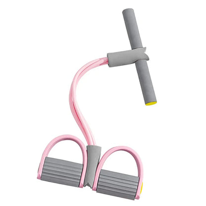 Multifunction Yoga Pedal 4-Tube Resistance Band Elastic Pull Rope Trainer