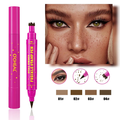 2-in-1 Freckle Stamp Waterproof Dual-Ended Liquid Eyeliner Pen