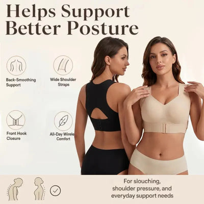 Posture Bra With Front Closure Cross Corrector Support