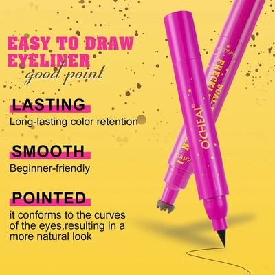 2-in-1 Freckle Stamp Waterproof Dual-Ended Liquid Eyeliner Pen