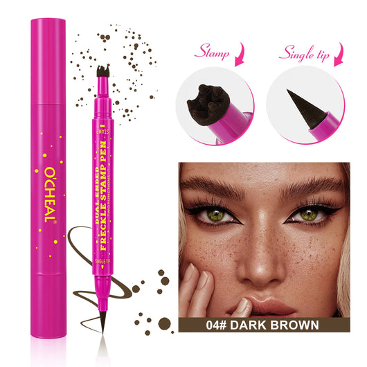 2-in-1 Freckle Stamp Waterproof Dual-Ended Liquid Eyeliner Pen