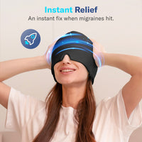 Migraine Relief Ice Cap Cold Compress Head Wrap