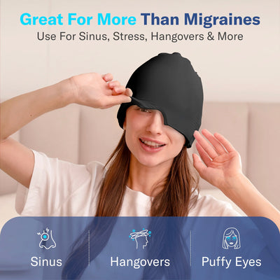 Migraine Relief Ice Cap Cold Compress Head Wrap